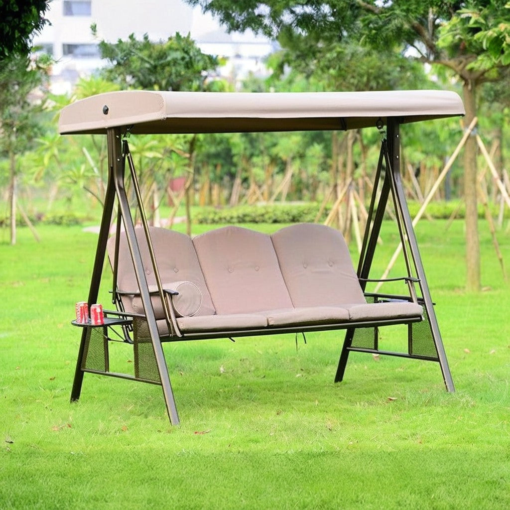 Luxury Outdoor Swing with Canopy - 3 Seater