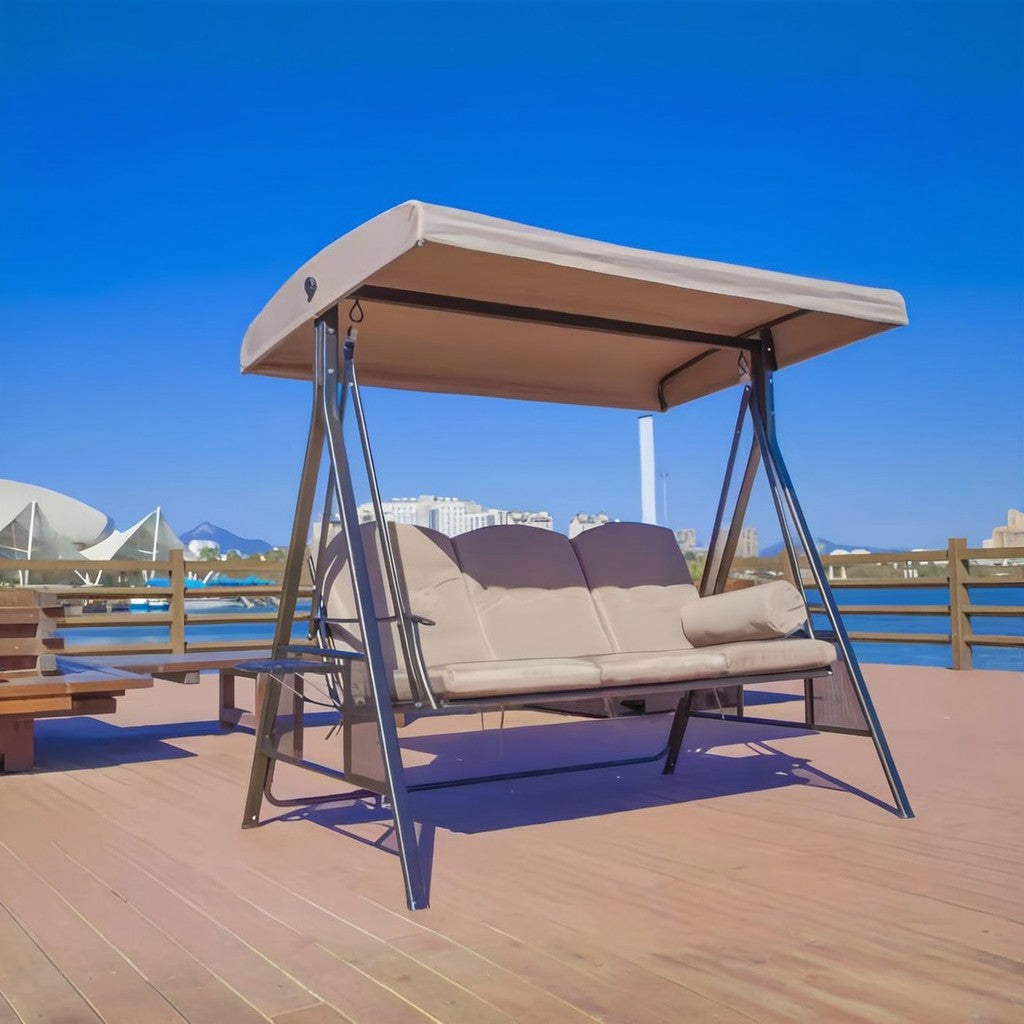 Luxury Outdoor Swing with Canopy - 3 Seater