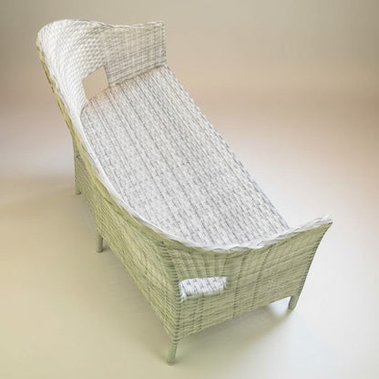 Gardenia Furniture light grey rattan sofa with steel frame, suitable for gardens or balconies.
