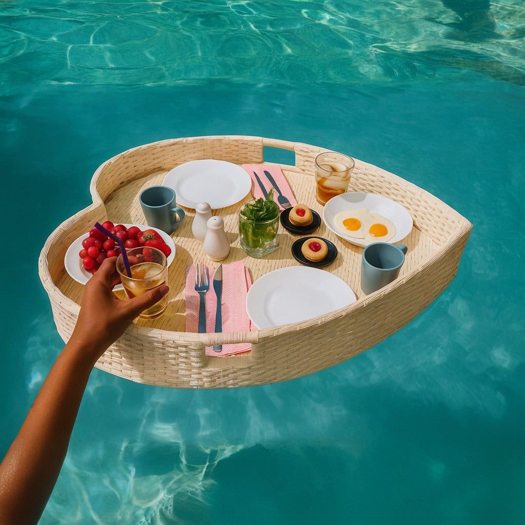 Heart Pool Tray – Float Love in Style (Aluminum)
